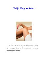 Triệt lông an toàn