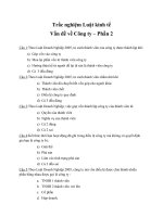 Trắc nghiệm Luật kinh tế Vấn đề về Công ty – Phần 2