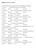 Bài tập ngữ pháp Tiếng anh 11 - Học kì 2