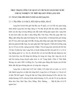 THỰC TRẠNG CÔNG TÁC QUẢN LÝ CHI NGÂN SÁCH NHÀ NƯỚC