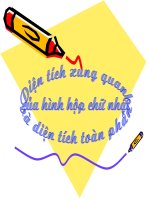 Diện tích xung quanh, diện tích toàn phần