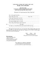 BM.CT.22 - Đơn đề nghị cấp Giấy chứng nhận đủ điều kiện kinh doanh khí đốt hóa lỏng