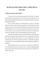 HƯỚNG ĐI TIẾP THEO CHO CÀ PHÊ TRUNG NGUYÊN