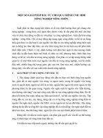 MỘT SỐ GIẢI PHÁP ĐẦU TƯ CHO QUÁ TRÌNH CNH  HĐH NÔNG NGHIỆP NÔNG THÔN