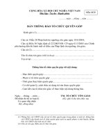 BM.TG.16 - Bản thông báo tổ chức quyên góp