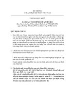 Hệ thống chuẩn mực kế toán Việt Nam - Chuẩn mực số 27 Báo cáo tài chính giữa niên độ