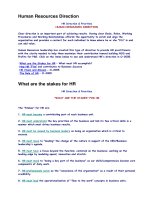 Human Resources Direction