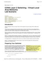 CCNA Layer 2 Switching - Virtual Local Area Networks Lab Scenario