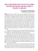 RÈN LUYỆN PHONG CÁCH TƯ DUY HỒ CHÍ MINH