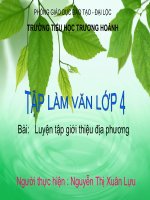 TLV : luyện tập giới thiệu địa phương