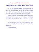 Nhúng Font chữ vào Word, Power Point