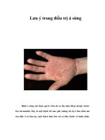 Lưu ý trong điều trị á sừng