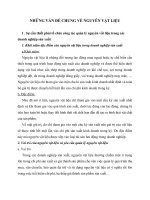 NHỮNG VẤN ĐỀ CHUNG VỀ NGUYÊN VẬT LIỆU