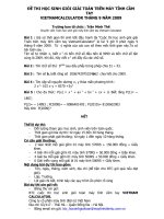 ĐỀ THI HỌC SINH GIỎI GIẢI TOÁN TRÊN MÁY TÍNH CẦM TAY     VIETNAMCALCULATOR THÁNG 9 NĂM 2009