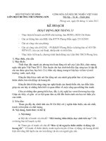 KẾ HOACH HOẠT ĐỘNG ĐỘI THÁNG 11