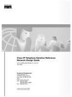 Cisco IP Telephony Solution Reference Network Design Guide