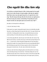 Cho người lần đầu làm sếp