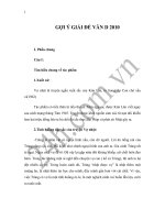 Gợi ý giải đề văn khối D kỳ thi đại học 2010