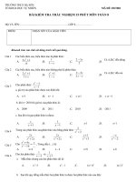 Trắc nghiệm Đại số 8