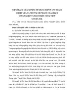 THỰC TRẠNG CHẤT LƯỢNG TÍN DỤNG ĐỐI VỚI CÁC DOANH NGHIỆP VỪA VÀ NHỎ TẠI CHI NHÁNH NGÂN HÀNG