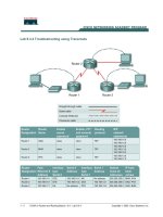 Lab 9.3.4 Troubleshooting using Traceroute