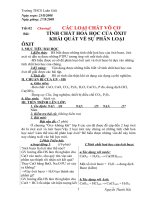 Giáo án hóa học 9 đúng chuẩn