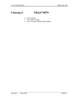 Chương I: Nhập Môn - Cơ Sở Tự Động Học