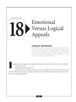 Emotional Versus Logical Appeals