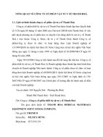 TỔNG QUAN VỀ CÔNG TY CỔ PHẦN VẬT TƯ Y TẾ THANH HOÁ