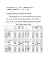 THỰC TRẠNG HOẠT ĐỘNG KINH DOANH CỦA AMERICAN PRESIDENT LINES HÀ NỘI
