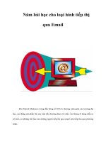 Năm bài học cho loại hình tiếp thị qua Email