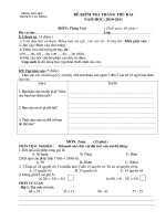 Bài kiểm tra tháng thứ hai