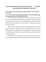 THỰC TRẠNG HOẠT ĐỘNG HUY ĐỘNG VỐN TẠI CHI NHÁNH               NGÂN HÀNG NÔNG NGHIỆPVÀ PHÁT TRIỂN NÔNG THÔN HÀ NỘI