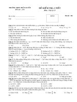 Đề Kiểm tra 1 tiết lớp 11(NC)