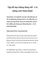 Tập thể dục không đúng chỗ - Coi chừng rước thêm bệnh