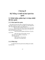 Chương II - Hệ Thống và thiết bị kho lạnh bảo quản