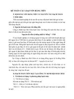 KẾ TOÁN CÁC LOẠI VỐN BẰNG TIỀN