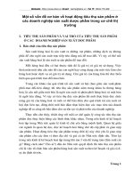 Một số vấn đề cơ bản về hoạt động tiêu thụ sản phẩm ở các doanh nghiệp sản xuất dược phẩm trong cơ chế thị trường