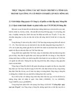 THỰC TRẠNG CÔNG TÁC KẾ TOÁN CHI PHÍ VÀ TÍNH GIÁ THÀNH TẠI CÔNG TY CỔ PHẦN CƠ KHÍ LẮP MÁY SÔNG ĐÀ