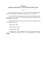 KẾT QUẢ THAM GIA HỘI THAO - VĂN NGHỆ 20/11 DO PHÒNG GD&ĐT TỔ CHỨC