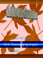 tiết 42 . Thứ tự trong tập hợp số nguyên