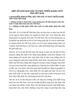 MỘT SỐ GIẢI PHÁP ĐẦU TƯ PHÁT TRIỂN NGÀNH THỦY SẢN VIỆT NAM