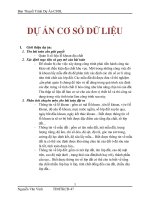 Dự án cấu trúc và cơ sơ dữ liệu