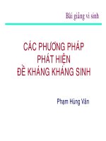 Các phương pháp phát hiện đề kháng kháng sinh
