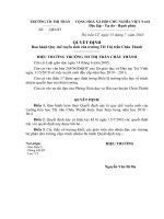 Quy chế tuyển sinh trường năm học 2010-2011