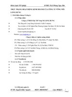 THỰC TRẠNG HOẠT ĐỘNG KINH DOANH CỦA CÔNG TY VÕNG NÔI LONG HƯNG