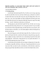 PHƯƠNG HƯỚNG VÀ GIẢI PHÁP THỰC HIỆN LIÊN KẾT KINH TẾ GIỮA BA TỈNH PHÚ THỌ  YấN BÁI  LÀO CAI