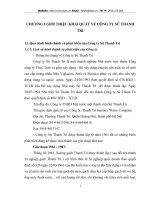 CHƯƠNG I GIỚI THIỆU KHÁI QUÁT VỀ CÔNG TY SỨ THANH TRÌ