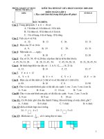 Đề KTĐK giữa HKI môn toán 2