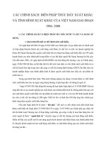 CÁC CHÍNH SÁCH  BIÊN PHÁP THÚC ĐẨY XUẤT KHẨU VÀ TÌNH HÌNH XUẤT KHẨU CỦA VIỆT NAM GIAI ĐOẠN 1986-2000